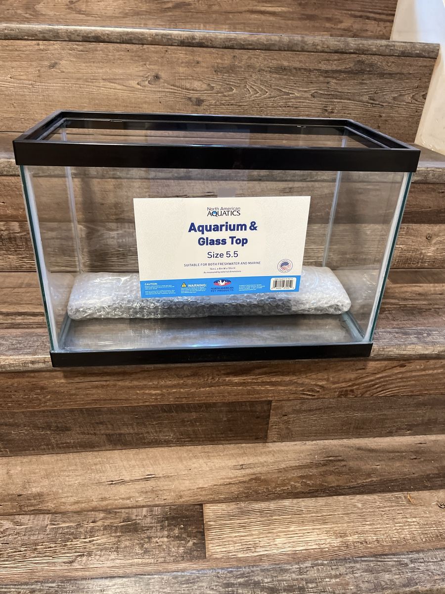 North American Aquatics 5.5 Gallon Aquarium & Glass Top