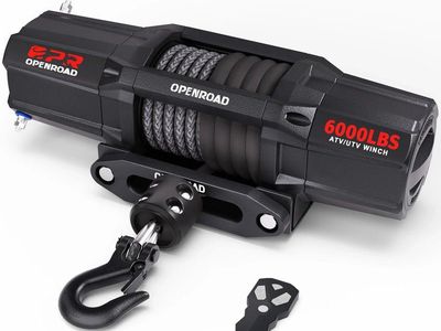 OPENROAD 6000lbs ATV/UTV Electric Winch 12V 2.9HP Synthetic Rope Wireless Remote