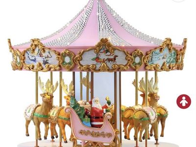 Mr. Christmas 12in Pink Crystal Carousel