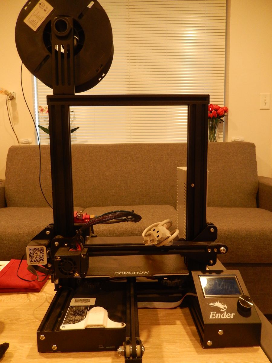 Ender 3 3D printer w/ power cable and filament (NEED GONE SOON)