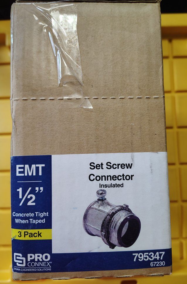 EMT Set Screw Connectors, 1/2", 60 Pcs Electrical Conduit Fitting NEW