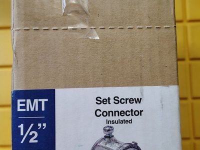 EMT Set Screw Connectors, 1/2", 60 Pcs Electrical Conduit Fitting NEW