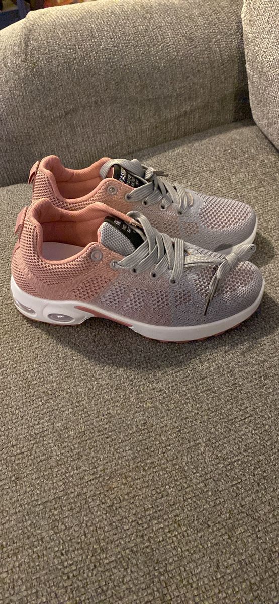 Ortho Wear Pink & Grey Soft Sole Running Shoes - Women's Size 5 1/2