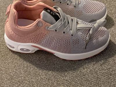 Ortho Wear Pink & Grey Soft Sole Running Shoes - Women's Size 5 1/2