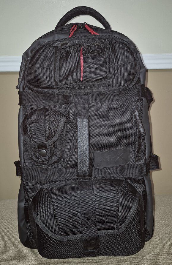 APX Tactical Ballistics Nylon Utility Duffel Travel Rolling Case Bag Telescoping Trolley Handle Wheels