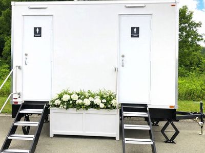 Brand New 2026 Lang Four Stall Restroom Trailer