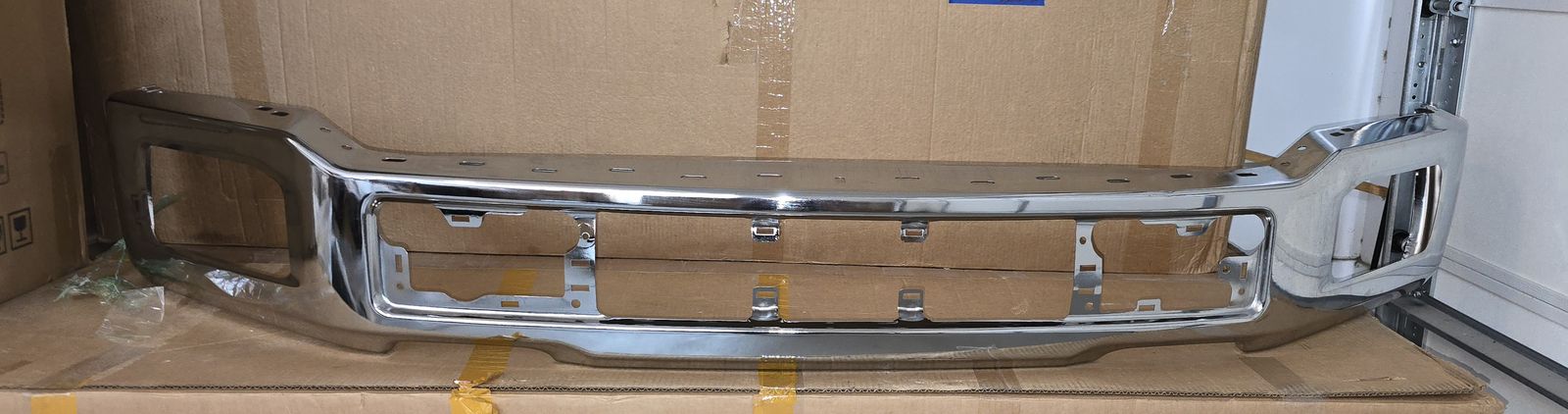 Chrome Front Bumper for Ford F-150 with Fog Light Holes