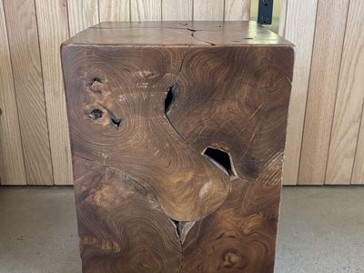 Teak Wood Side Table And Stool