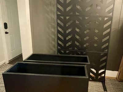 Privacy Screen and Two Planters