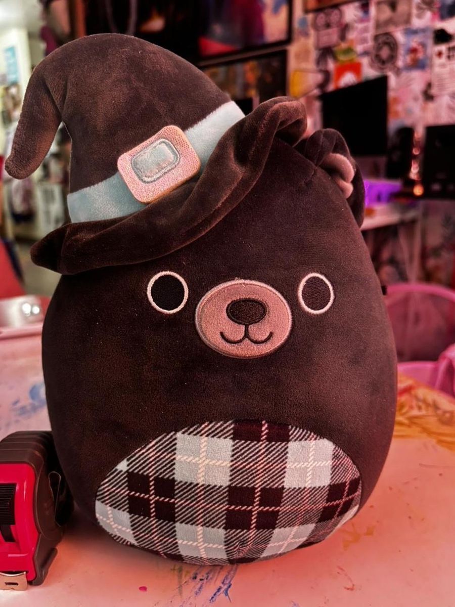 Squishmallows Zerbe the Bear 8" Plush Toy Halloween Blue Plaid
