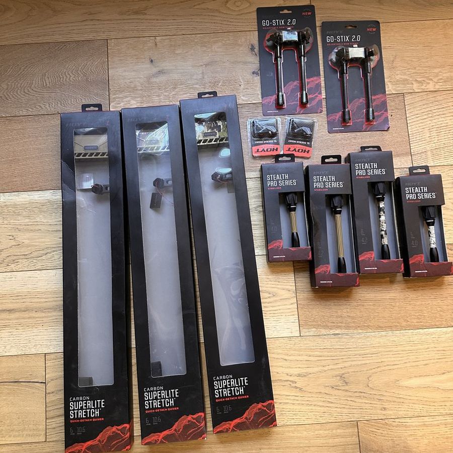 New Hoyt Quivers, Stabilizers, Go Stix, etc