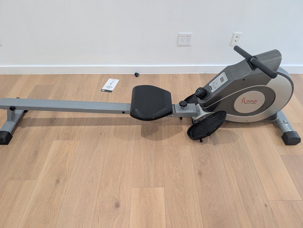 Sunny Health & Fitness Magnetic Rowing Machine, SF-RW5200, Gray, Compact
