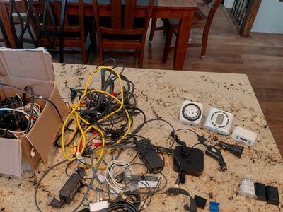 Electronics Cable and Accessory Lot including LG Phone, Apple TV & Chargers