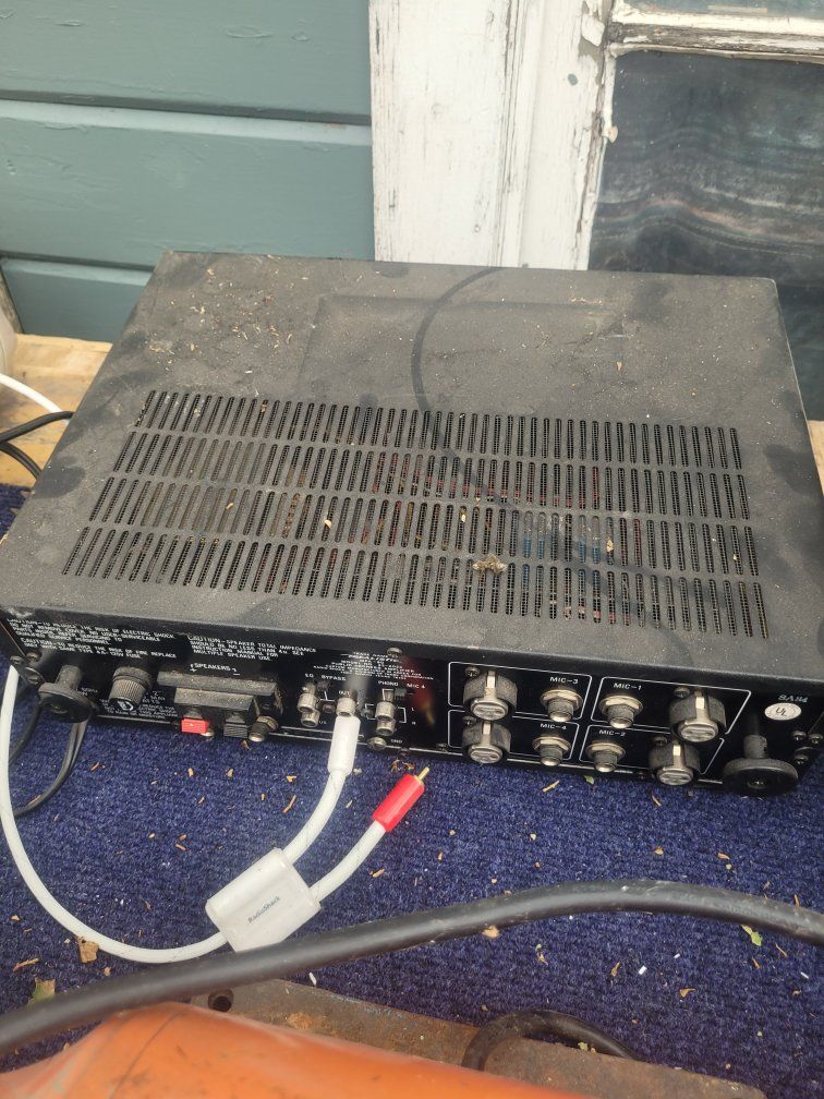 Vintage SA24 P.A. System Amplifier - 4 Microphone Inputs, RCA Output - Untested Condition