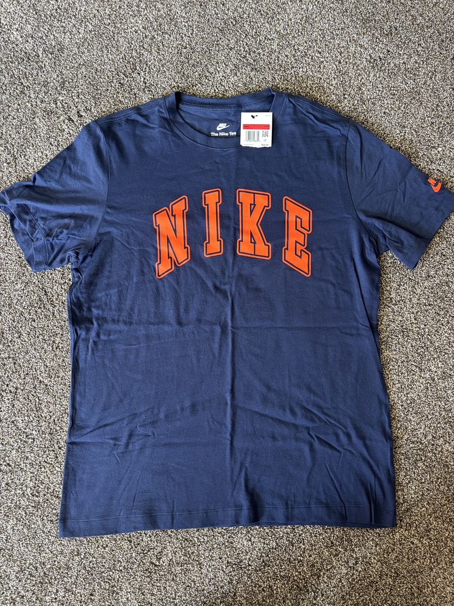 NEW! Nike Men's Navy Logo Shirt- Size L