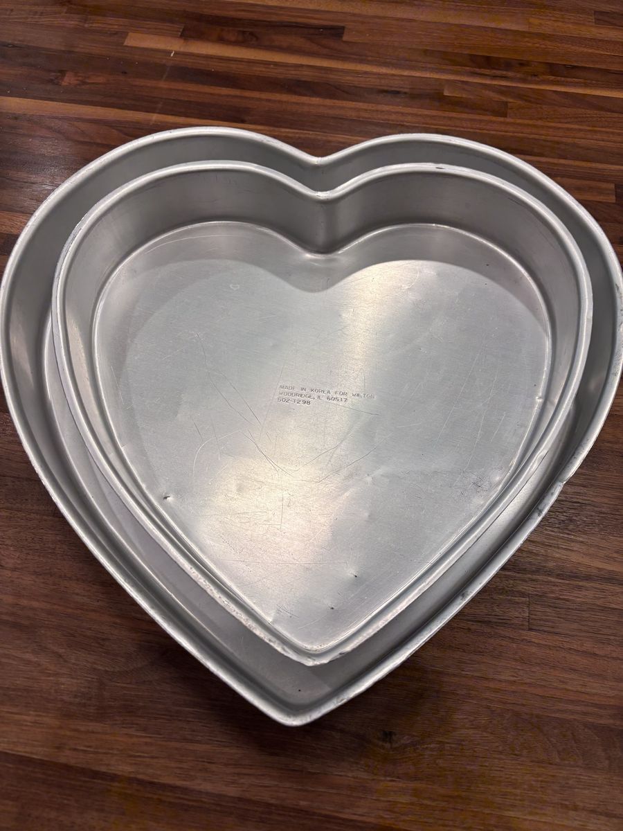 Heart shaped cake pans $5 each