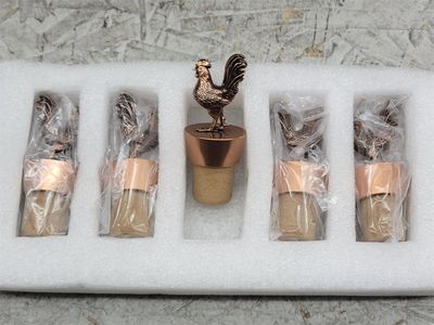 Rooster Copper Bottle Toppers