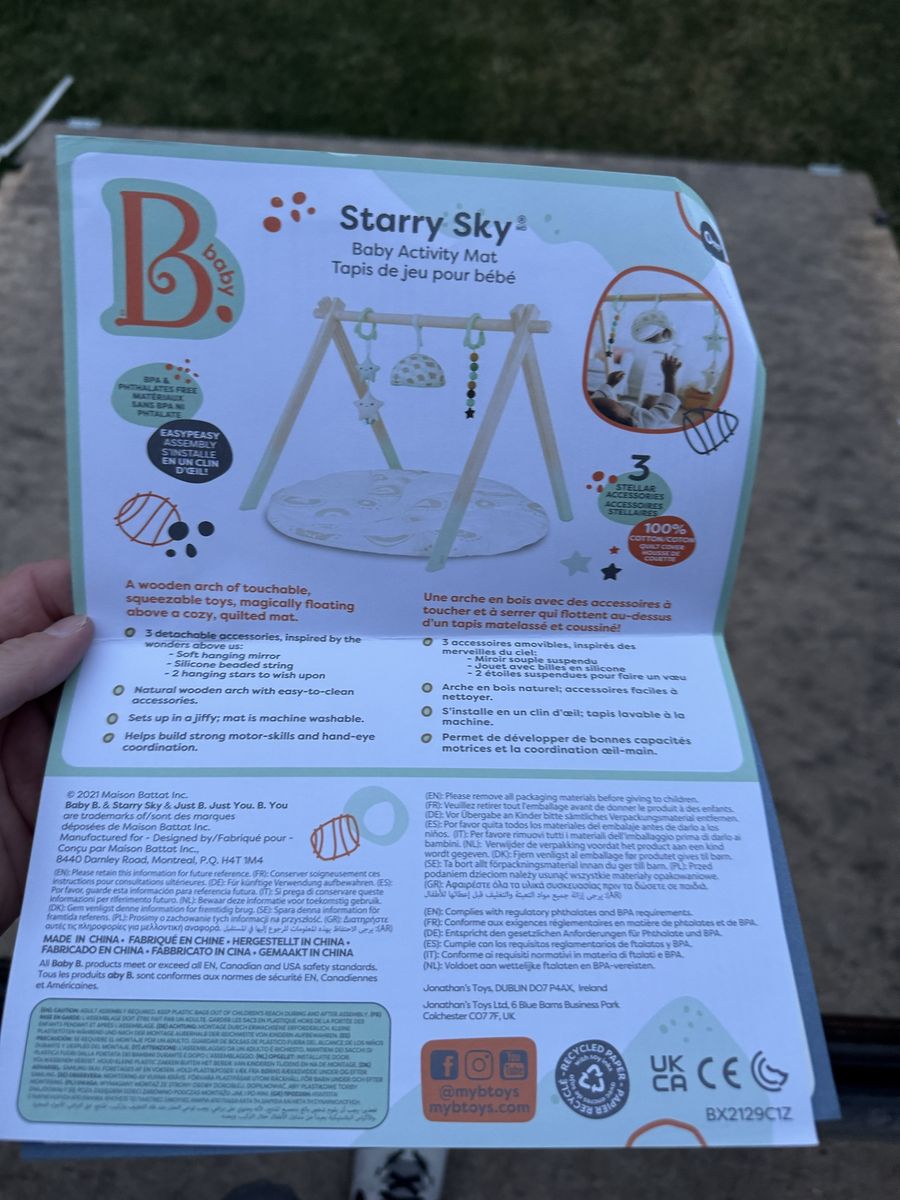 Starry sky baby activity mat