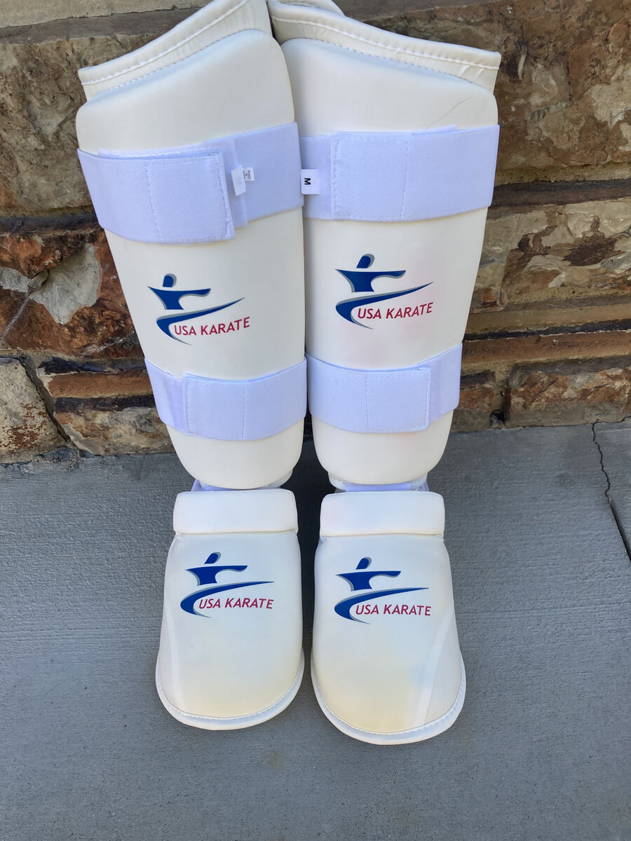 NEW, USA Karate Shin Instep shin guards for Martial Arts, Size Medium
