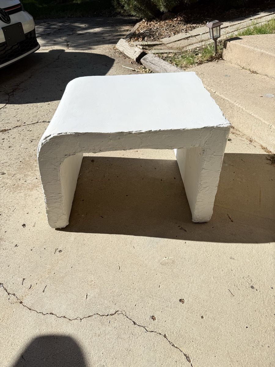 White Plaster Coffee/Side Table – Outdoor Ready