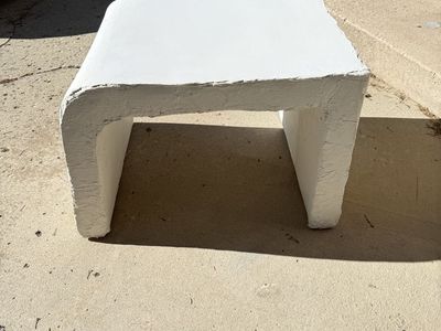 White Plaster Coffee/Side Table – Outdoor Ready