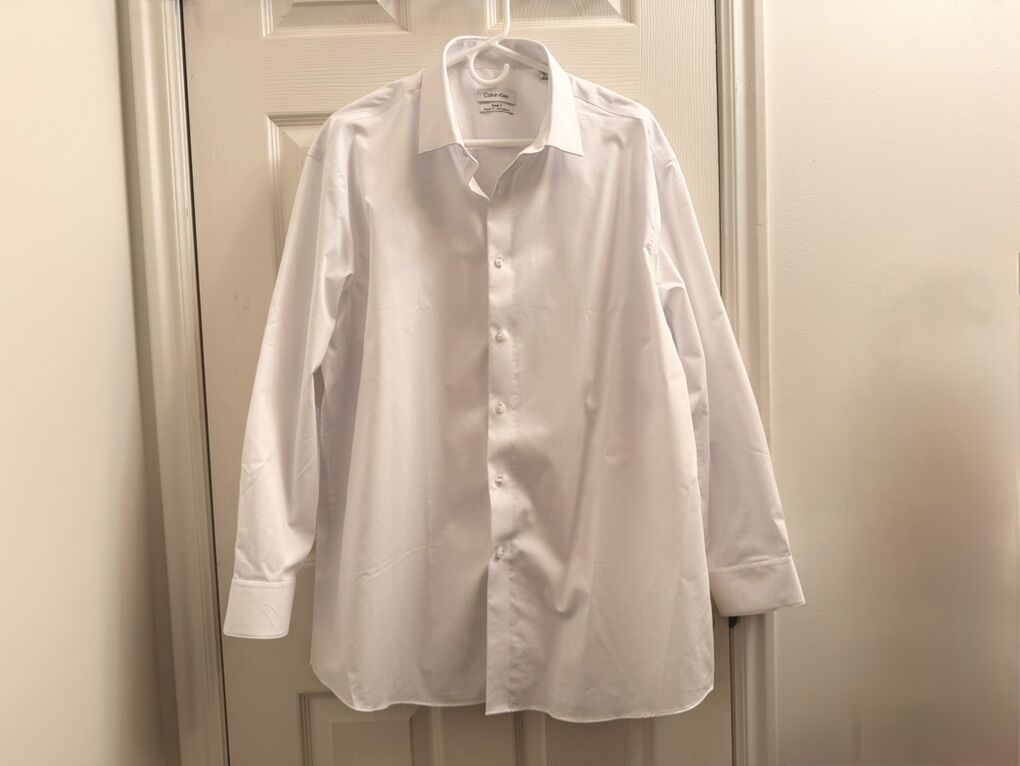 NEW Calvin Klein XL White Dress Shirt Extra Large