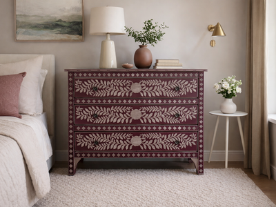 Vintage Hand-Painted Statement Dresser