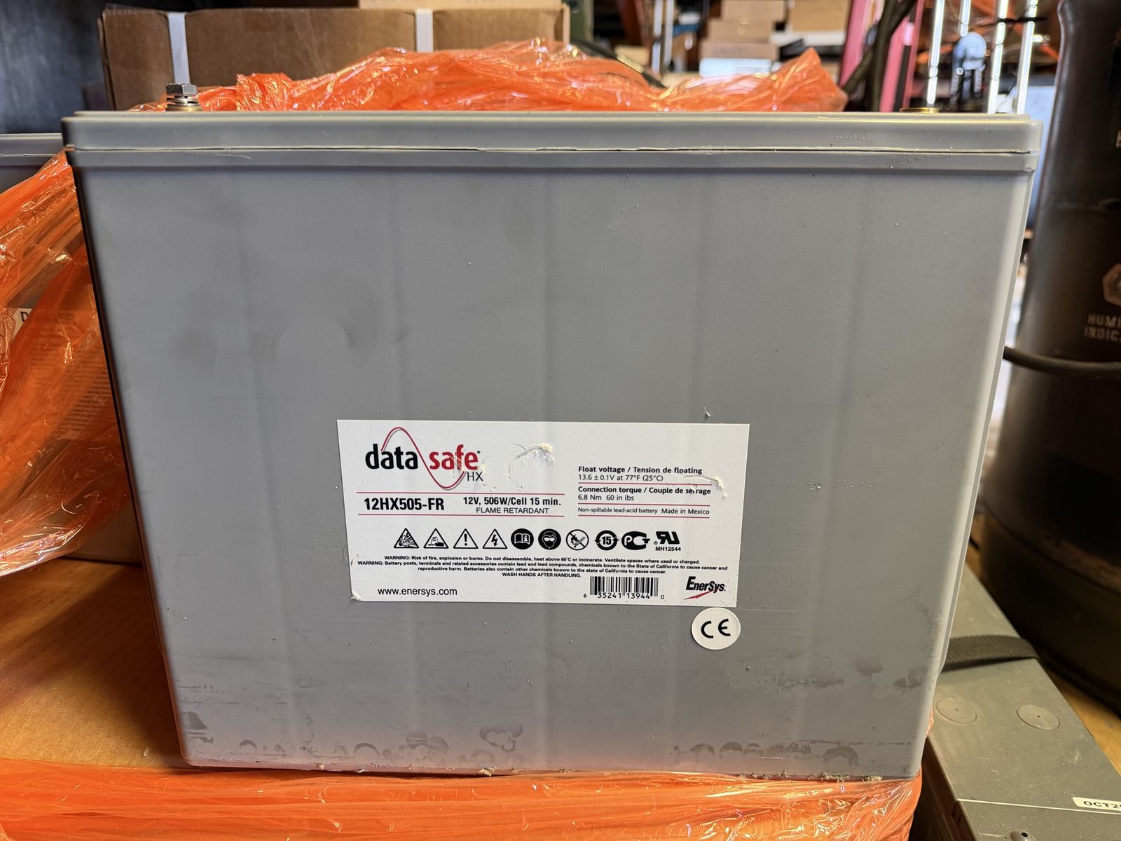 EnerSys DataSafe HX 12HX505-FR 12V 506W/Cell Flame Retardant Lead-Acid Batteries (18)