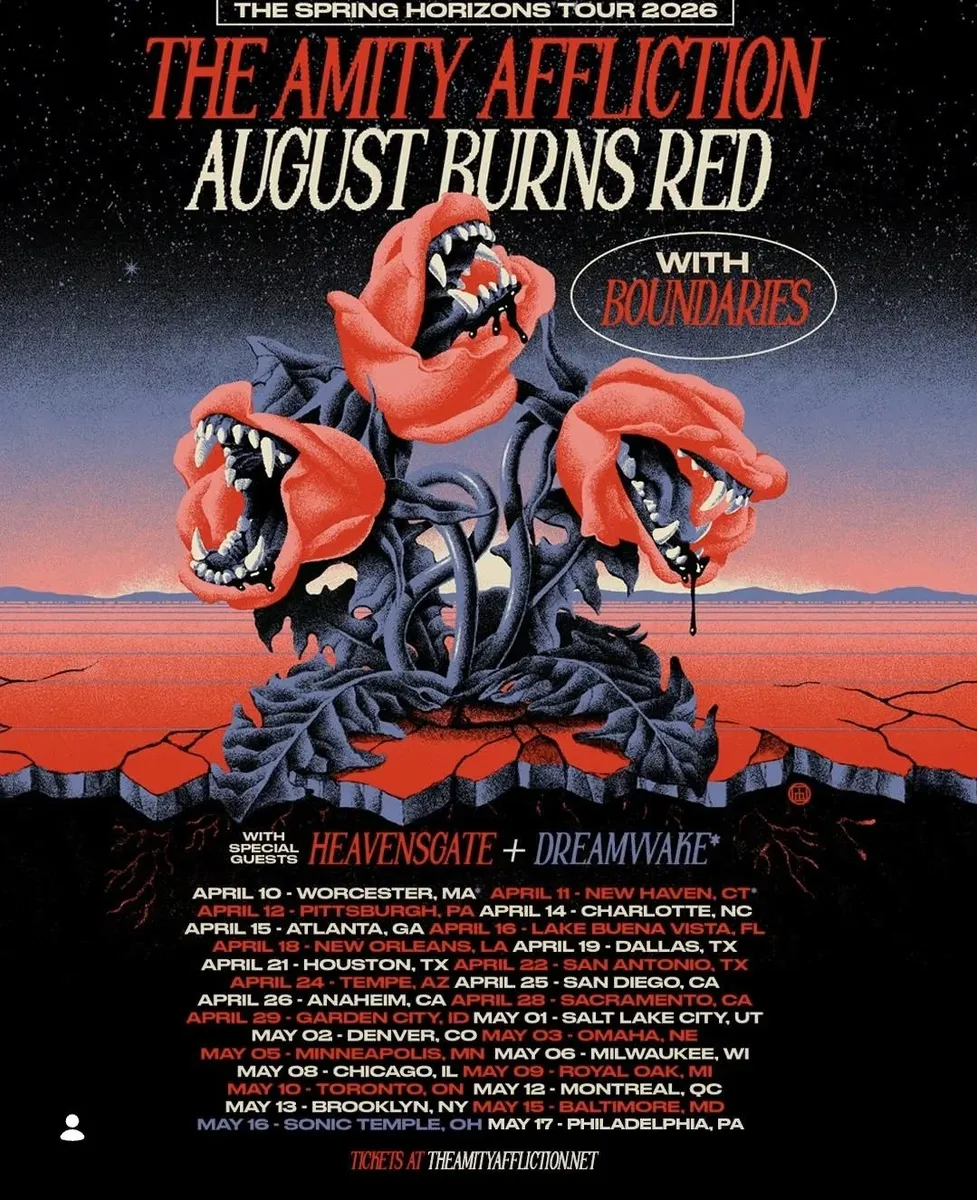 The Amity Affliction/August Burns Red  May 1st