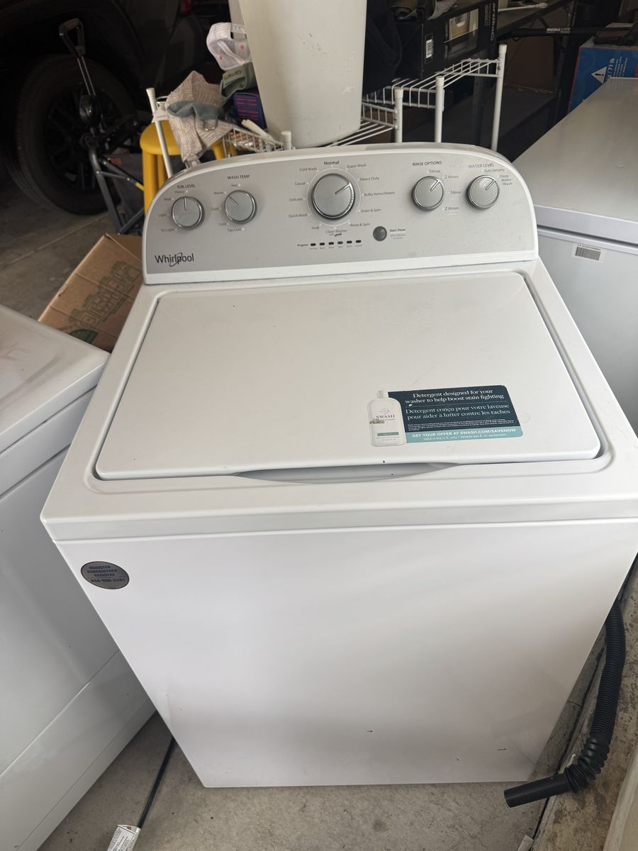 Whirlpool Top Load Washer - White, Multiple Wash Cycles, Deep Water Wash Option