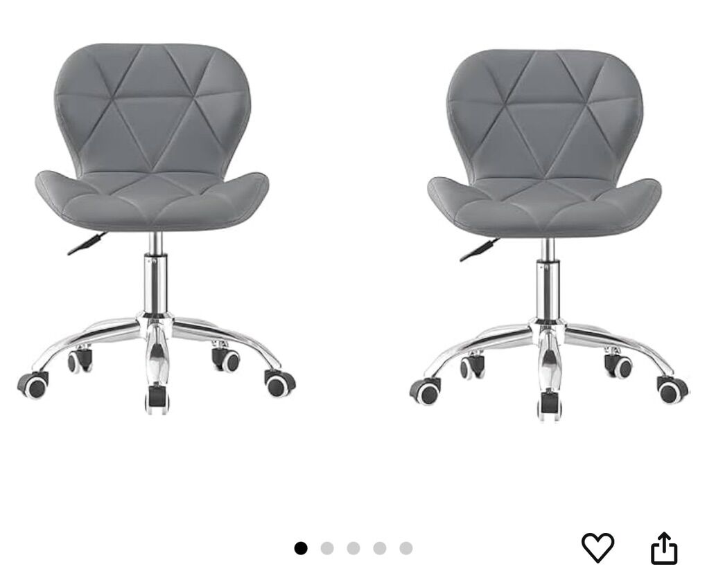 Office Chair Bedrooms (Grey, 2 Pack) NEW