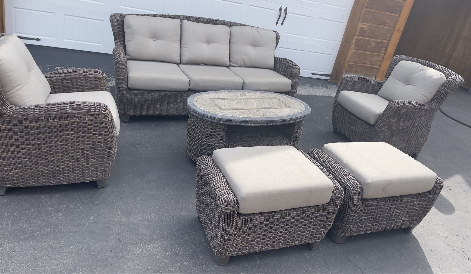 Patio Set Wicker 6 Pc