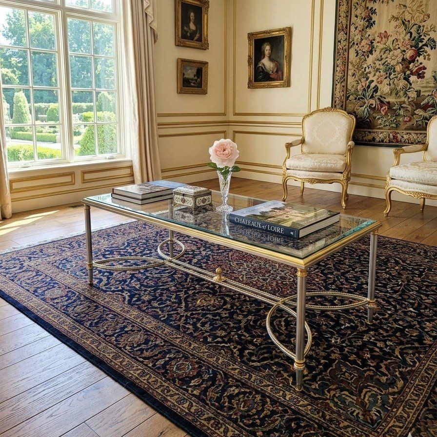 Gorgeous Vintage Glass Coffee Table