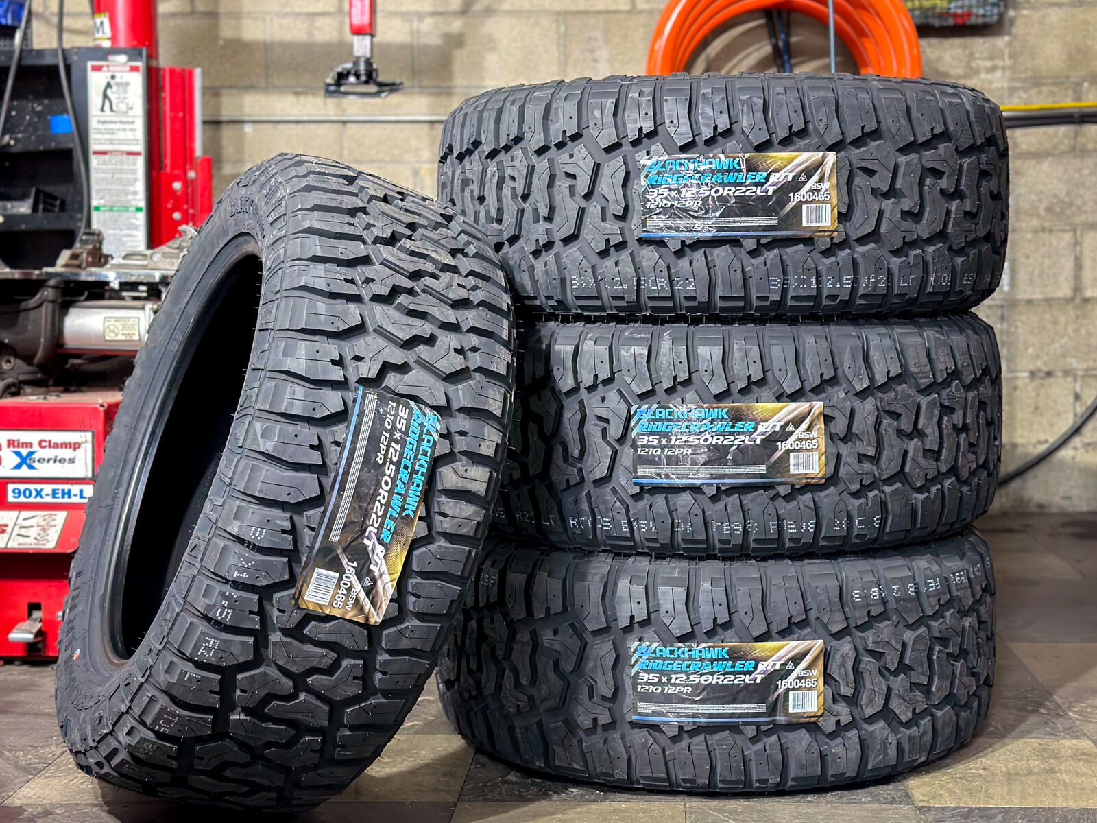 New | 35 12.50 22 | All Terrain Tires | 35x12.50r22 Blackhawk Tires | Load Range F | Ford | Ram | Chevy