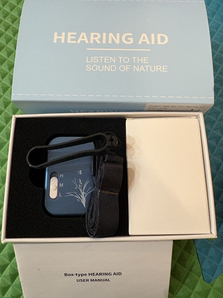 Rechargeable Hearing Aids for Seniors Severe Loss, Box-Type Blue