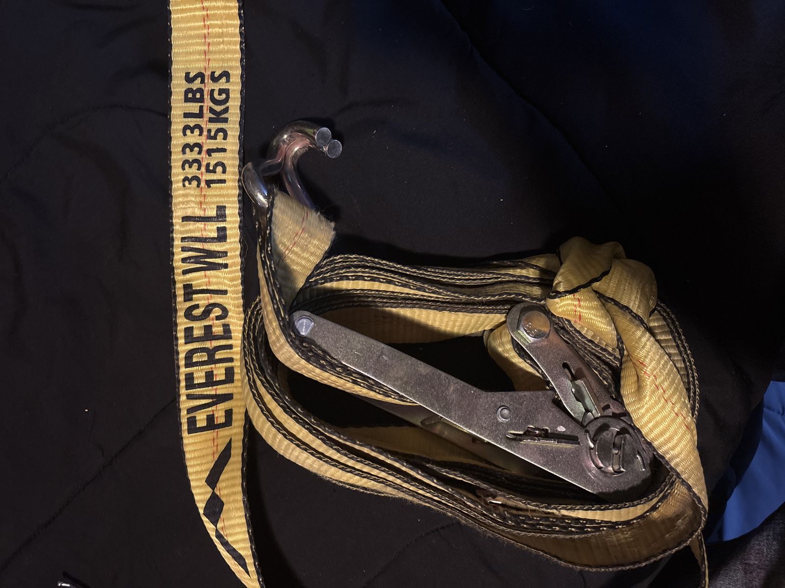 NEW Heavy Duty Tie Down Everest WLL 3333lbs Ratchet Strap with J-Hooks