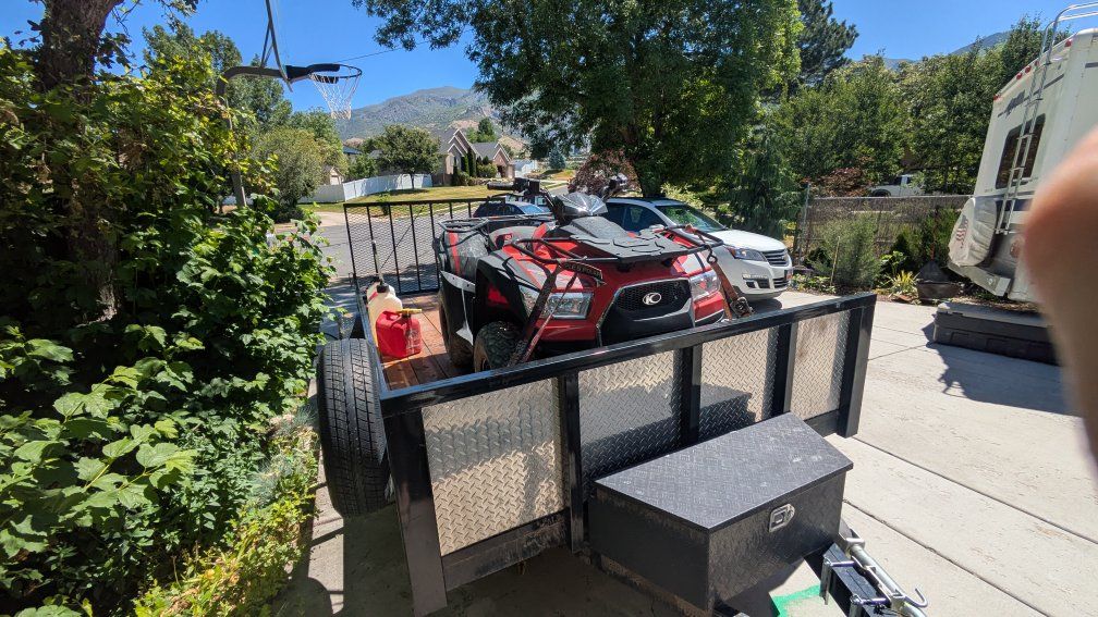 Trailer with ramp & rock shield!