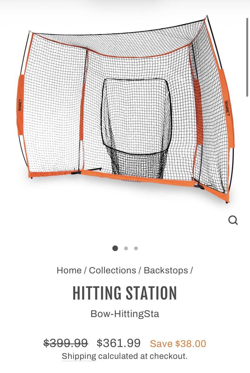 Bownet Hitting Station Portable Batting Practice Net - Baseball/Softball Training