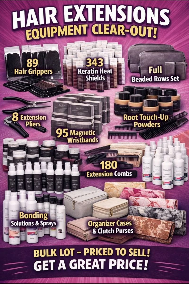 Large Amount Of Hair Extention Products