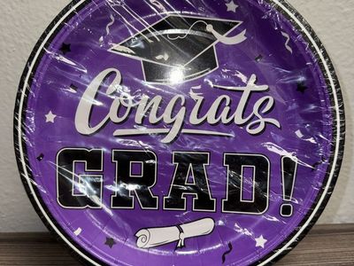 Purple Graduation Plates