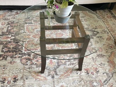 Glass coffee table