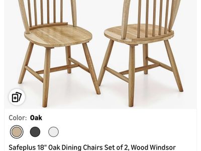 Oak Dining Chairs Set of 2