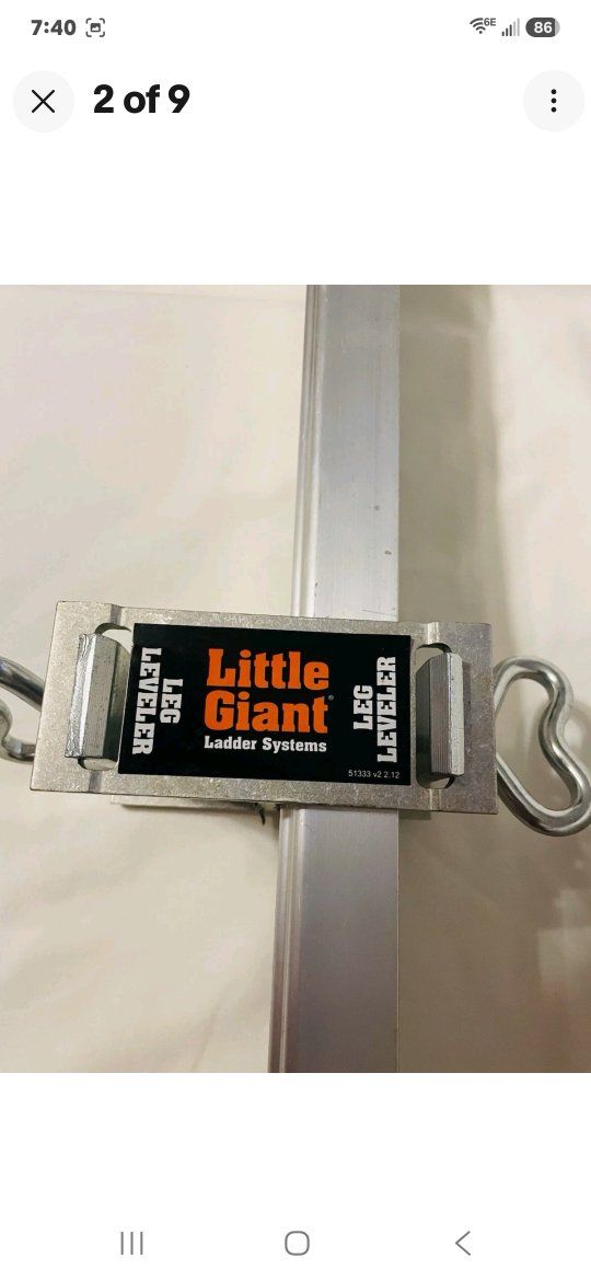 Little Giant Ladder Systems Leg Leveler Ladder Accessory, Aluminum/Orange Model #12106