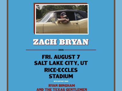 Zach Bryan: 1 GA Floor Ticket - Aug 7, 2026 - Rice-Eccles Stadium