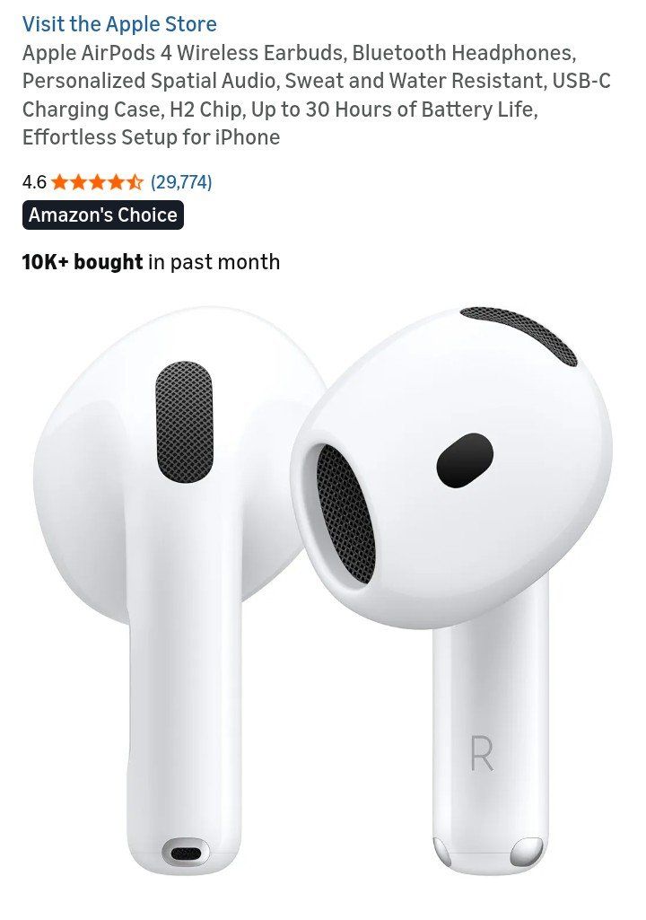 Apple Air pods 4 wireless ear buds, Brand New in box