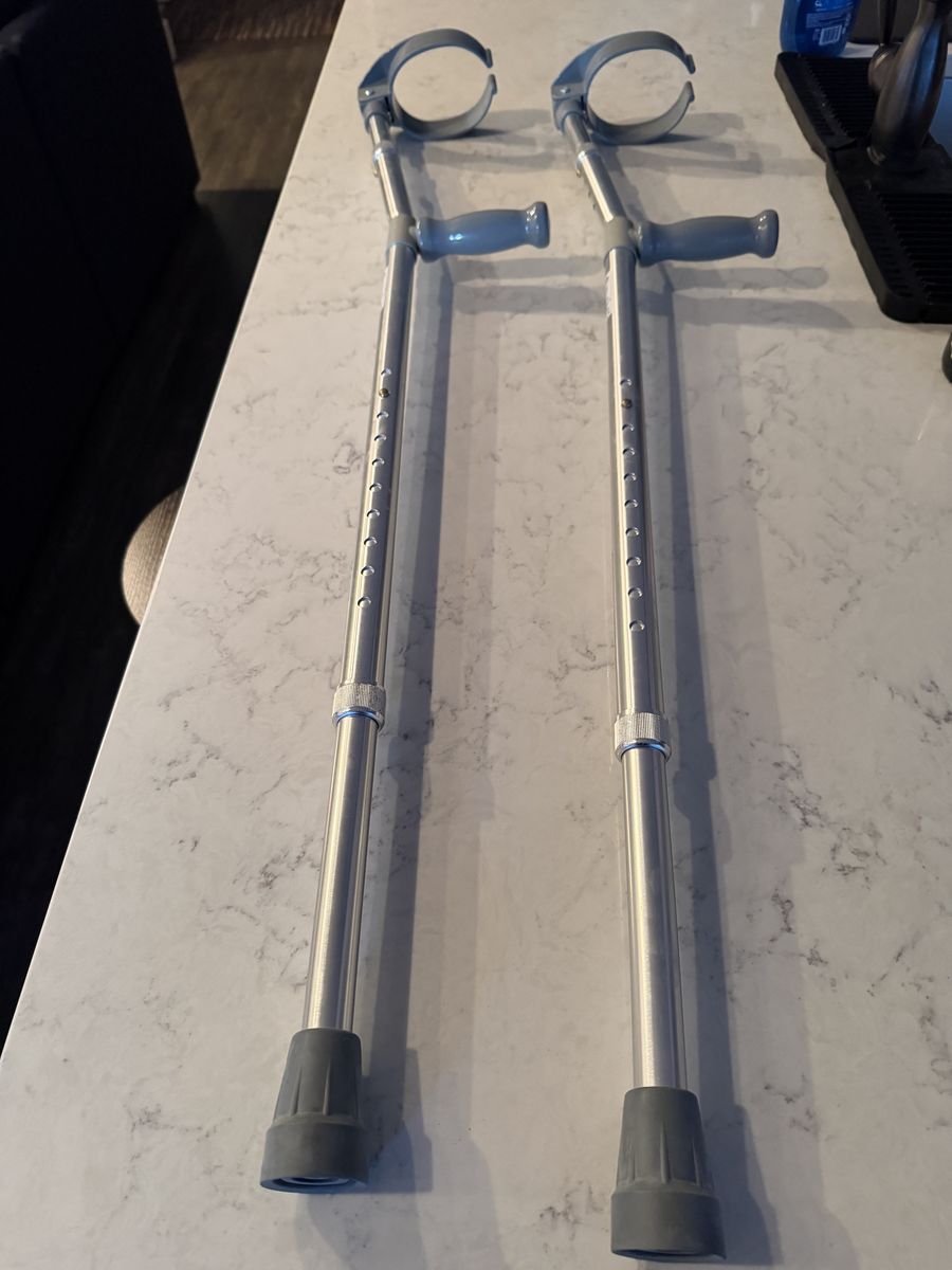 Invacare 8153-A Forearm Crutches - Adjustable, 300 lbs Weight Capacity