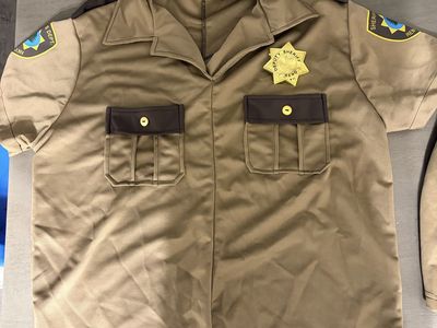 Adult Reno 911 Deputy Sheriff Costume Shirt and Shorts Set