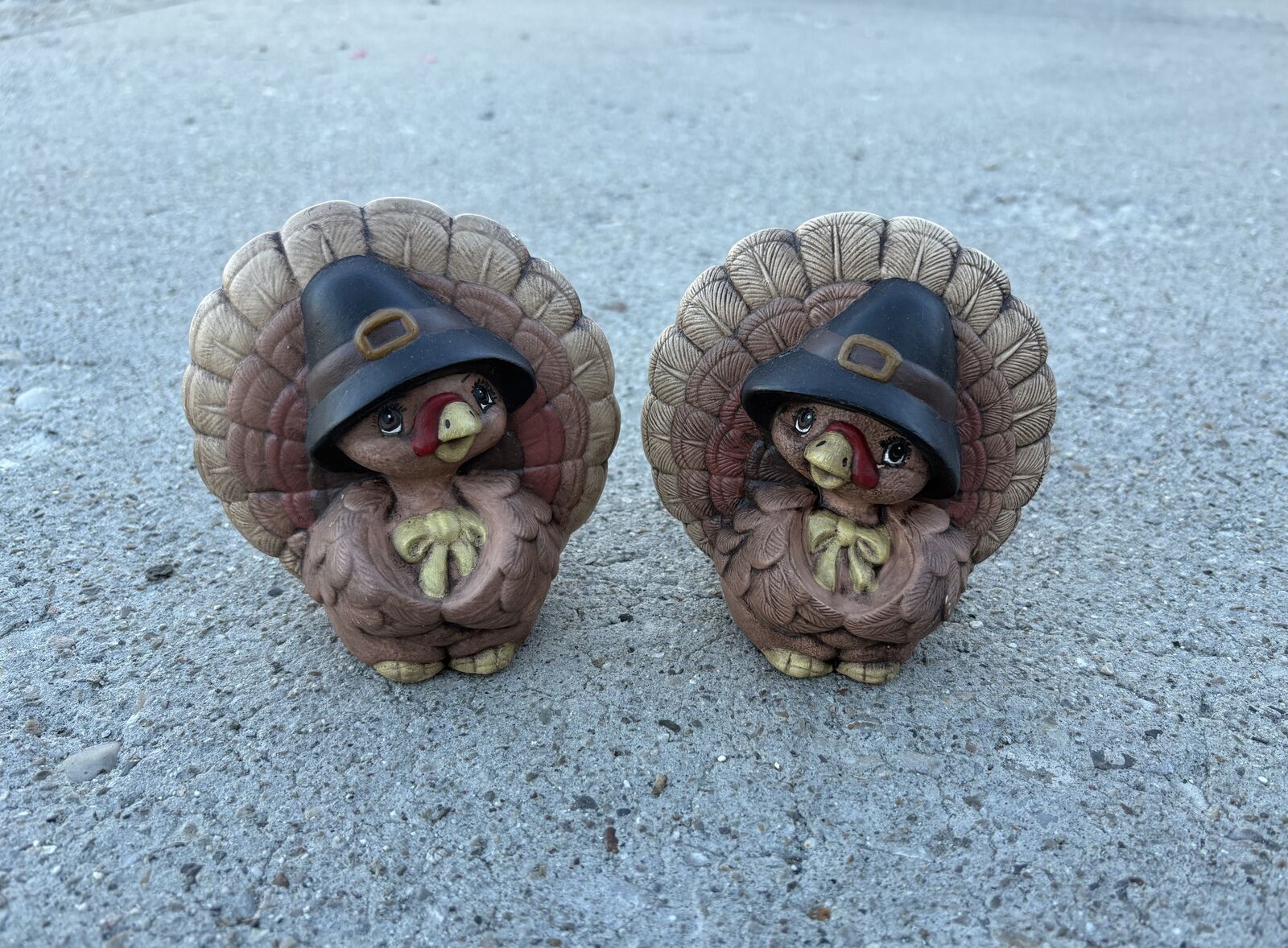 Vintage Ceramic Thanksgiving Turkey Figurines $20 both cash/venmo in Draper