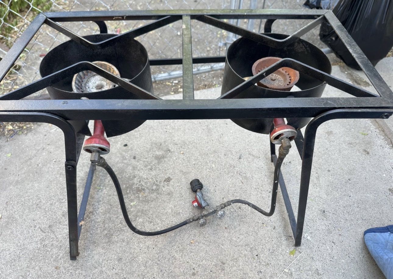 Dual Burner Outdoor Propane Camp Stove Frame