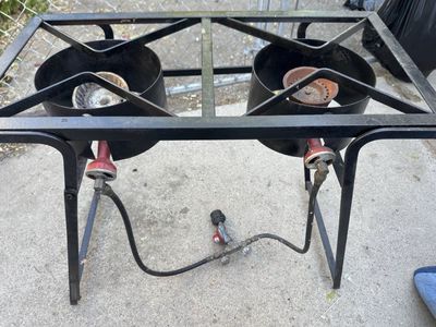Dual Burner Outdoor Propane Camp Stove Frame